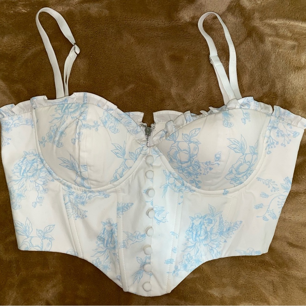 Oh polly corset crop top, size 2